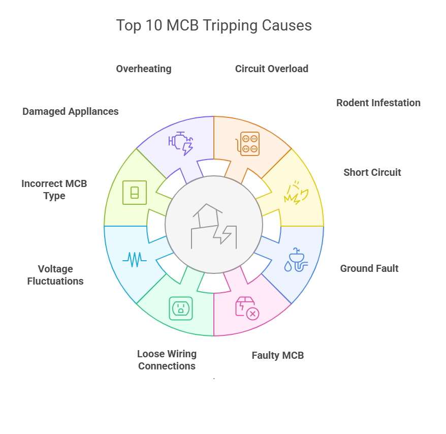 Top 10 MCB Tripping Causes-wosomelec